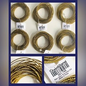 CRATE & BARREL Ravi Gold Napkin Rings (Set of 6) (541-184) NEW